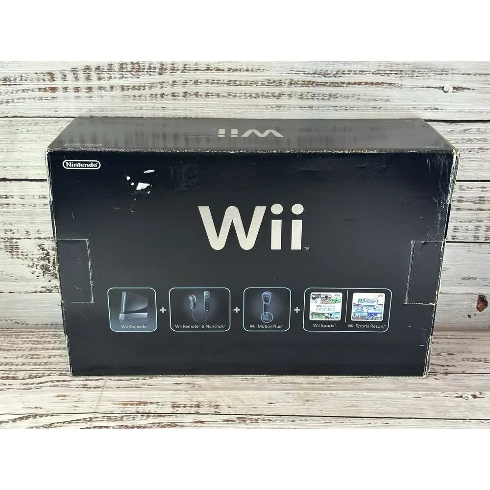 Nintendo Wii Console Bundle with Black Console and Accessories
